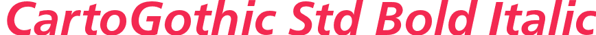 CartoGothic Std Bold Italic